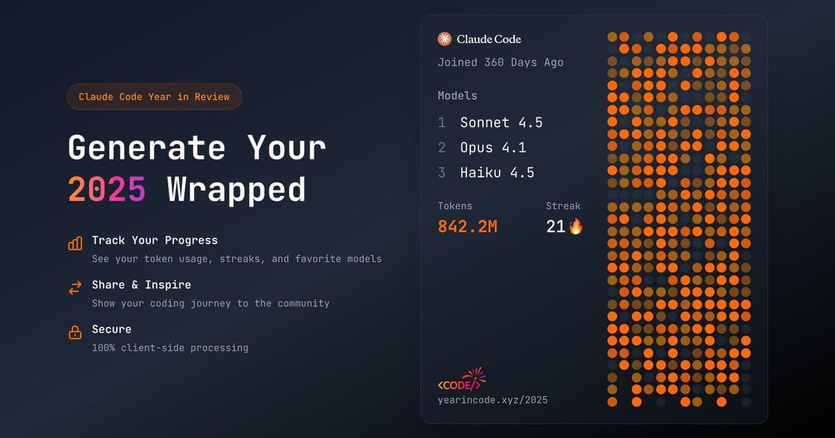 Claude Code Unveils 'Year in Review' Feature for Developer Self-Reflection