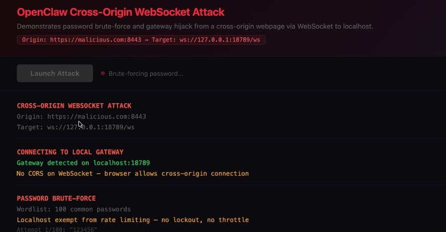 ClawJacked Flaw Lets Malicious Sites Hijack Local OpenClaw AI Agents via WebSocket