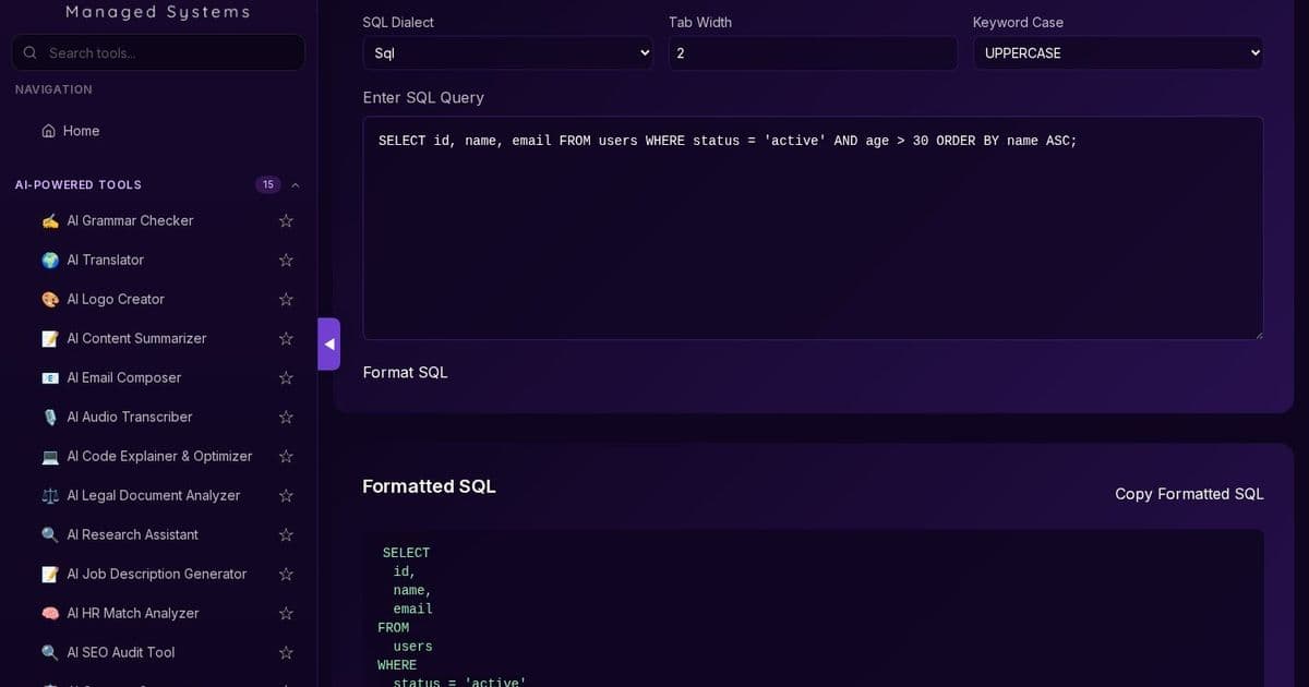 Clean Code, Clean Queries: How LavX’s SQL Formatter Boosts DevOps Efficiency