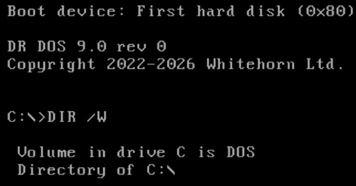 DR-DOS 9.0 Beta Brings Clean-Room Reimplementation of Classic OS to Modern Hardware