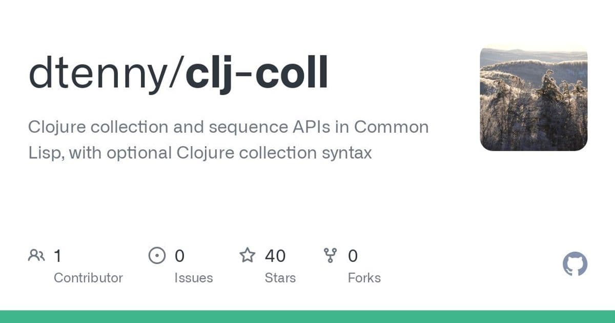 CLJ-COLL: Bringing Clojure's Immutable Collections to Common Lisp