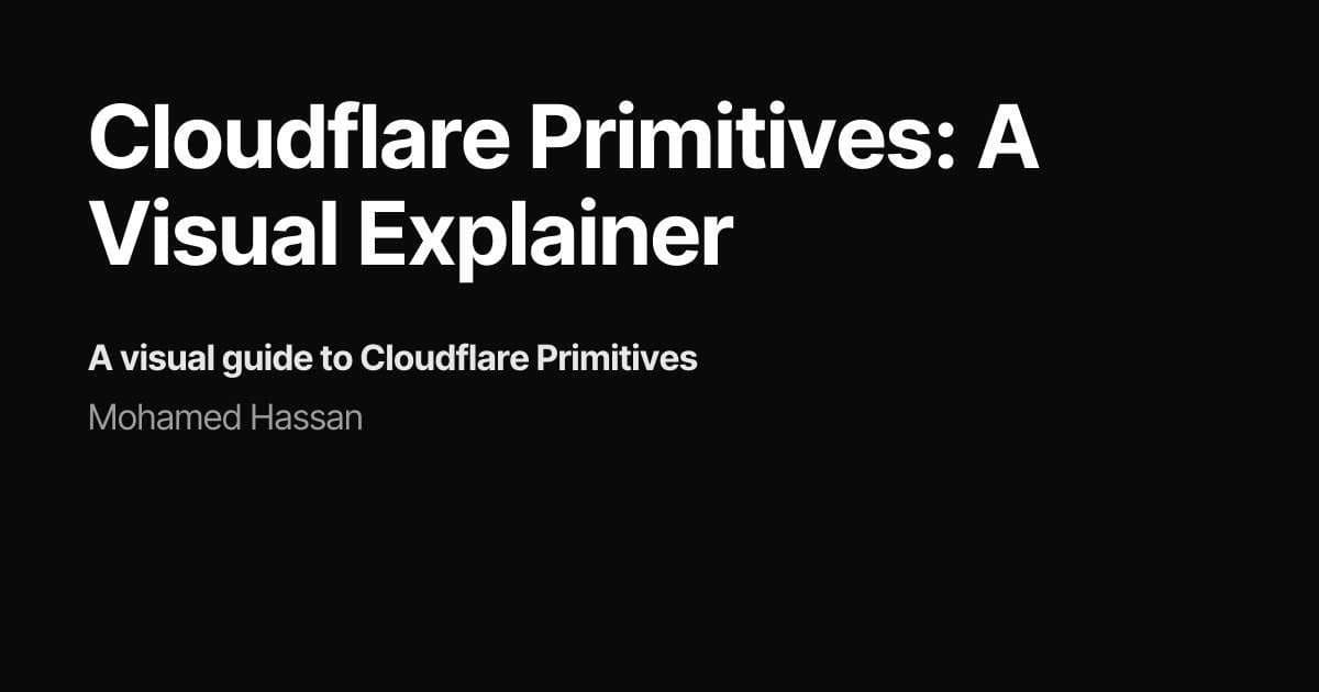 Cloudflare Primitives Demystified: A Visual Guide to Edge Computing Building Blocks