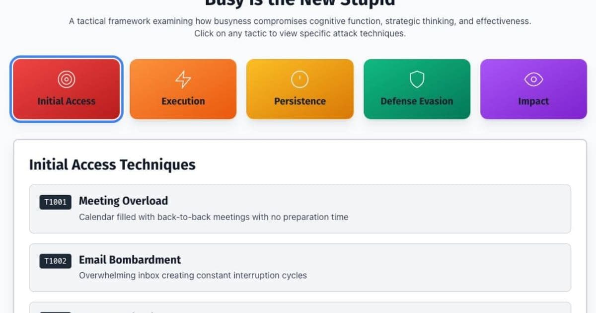 Cognitive Security: Applying Cyber Defense Tactics to Combat Tech Burnout