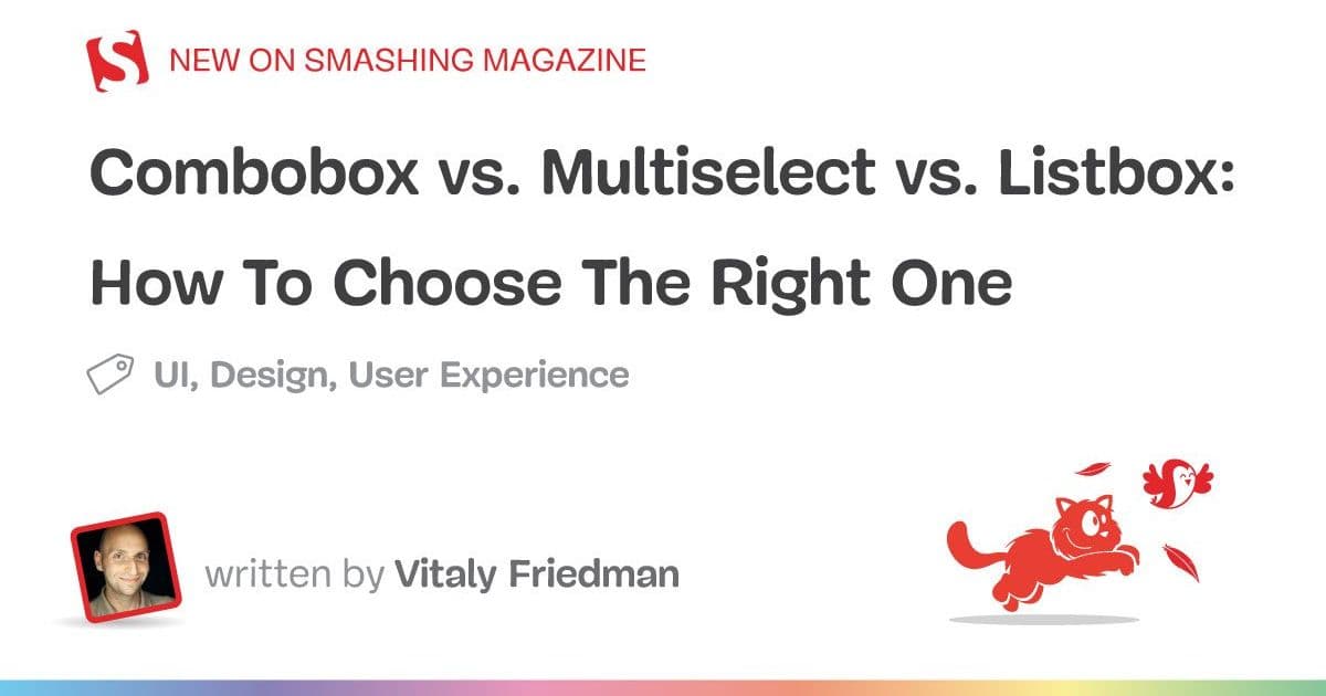 Combobox vs. Multiselect vs. Listbox: How To Choose The Right One