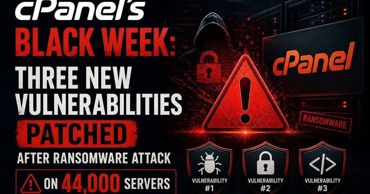 cPanel's Security Crisis: Three New High-Severity Vulnerabilities Emerge After 44,000-Server Ransomware Attack