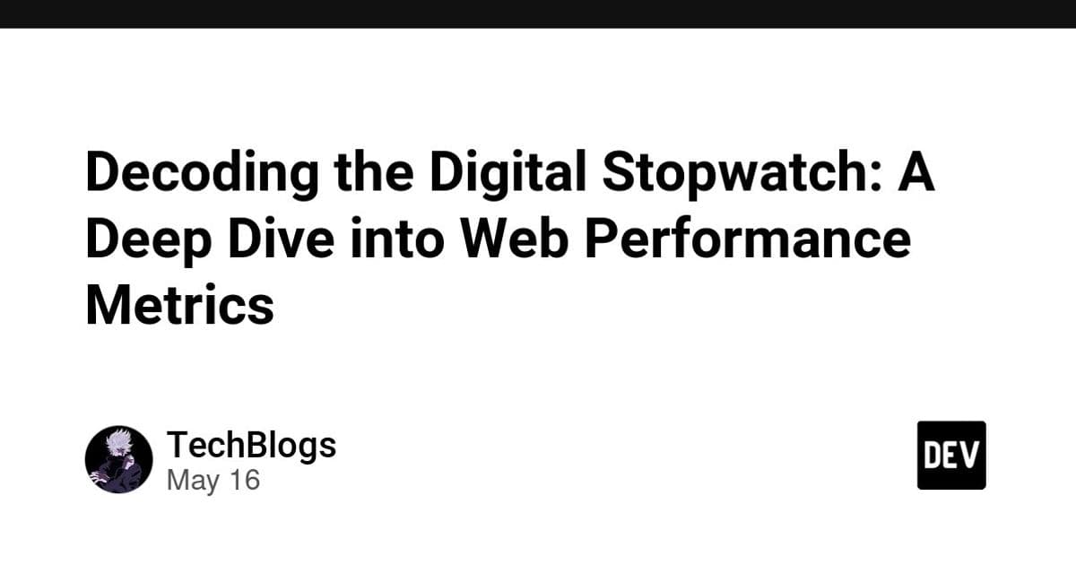 Decoding the Digital Stopwatch: What Web Performance Metrics Reveal About Scale and Consistency