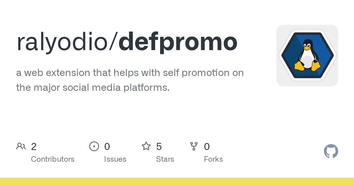 DefPromo: An Open-Source AI Social Media Assistant for Developers