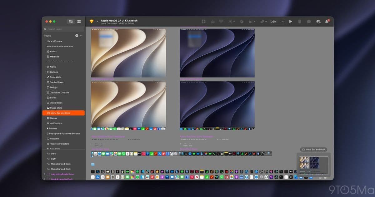 Apple Ships iOS 27, iPadOS 27, and macOS 27 'Golden Gate' Design Resources for Sketch