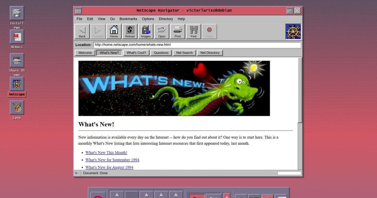 CDE Time Capsule Recreates 1994 Linux Desktop as Modern Web App