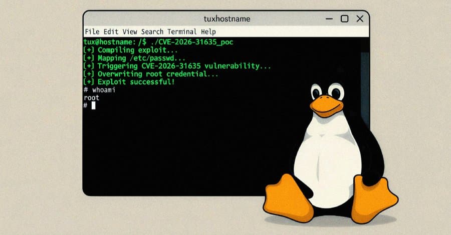 DirtyDecrypt PoC Released for Linux Kernel CVE-2026-31635 LPE Vulnerability