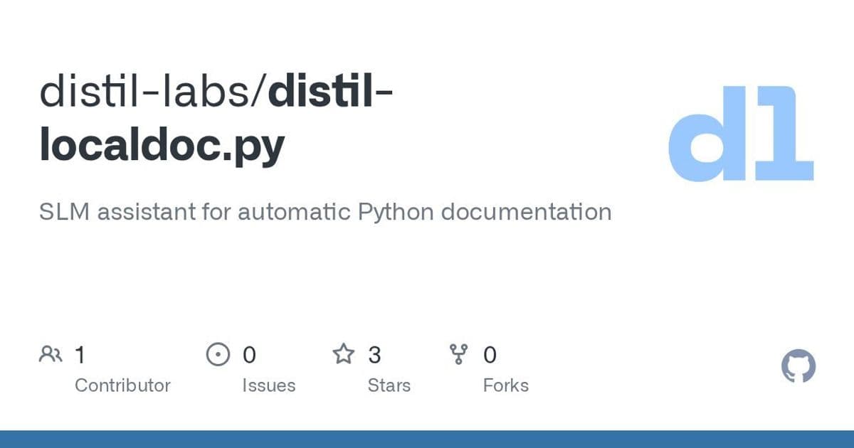 Distil-Localdoc.py: A Local AI Assistant for Secure Python Documentation Generation
