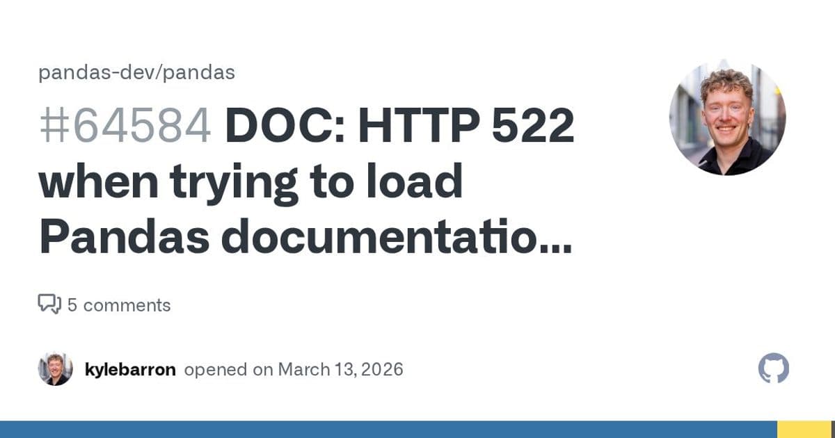 Pandas Documentation Website Down Due to Hosting Payment Issues