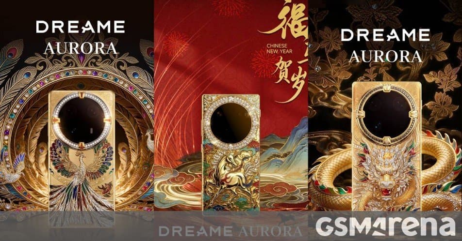 Dreame's Luxury Aurora Phone: Three Gilded Designs Steeped in Symbolism