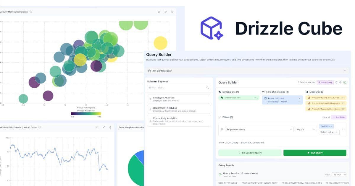 Drizzle ORM and Cube Demo Integration Bridges Operational and Analytical Data