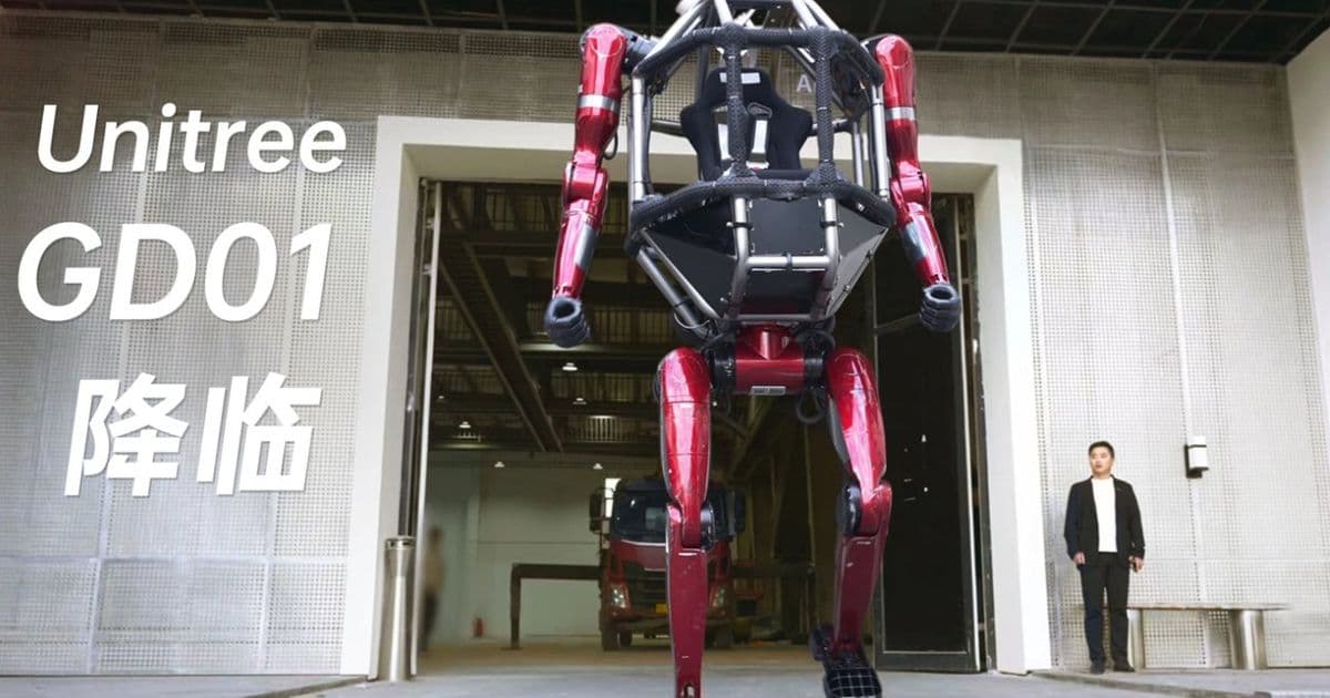Elon Musk applauds Unitree’s GD01 rideable mech, calls it “cool”