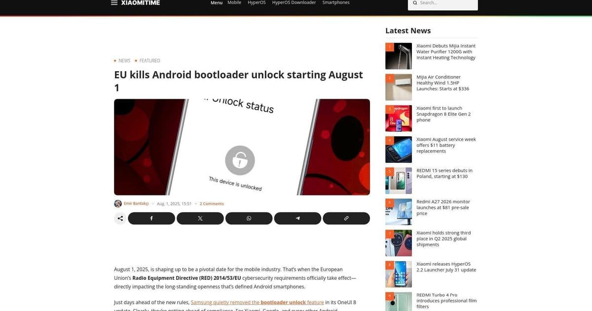 EU Bootloader Lock Mandate Debunked: How Regulatory Misreading Threatens Android Customization
