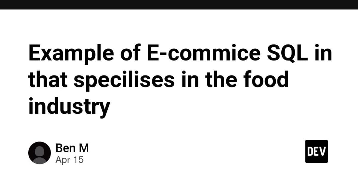 Designing a Food Industry E-Commerce Database Schema: A Deep Dive