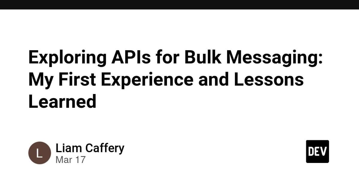 Building Bulk Messaging Services: Lessons from My First API Integration