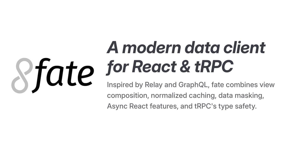 fate: Bridging Relay's Power with tRPC's Type Safety for Modern React