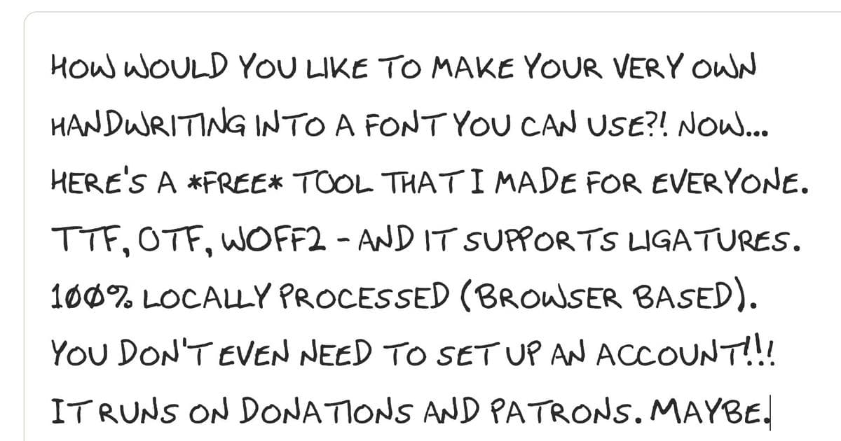 FontCrafter: Turn Your Handwriting Into a Digital Font