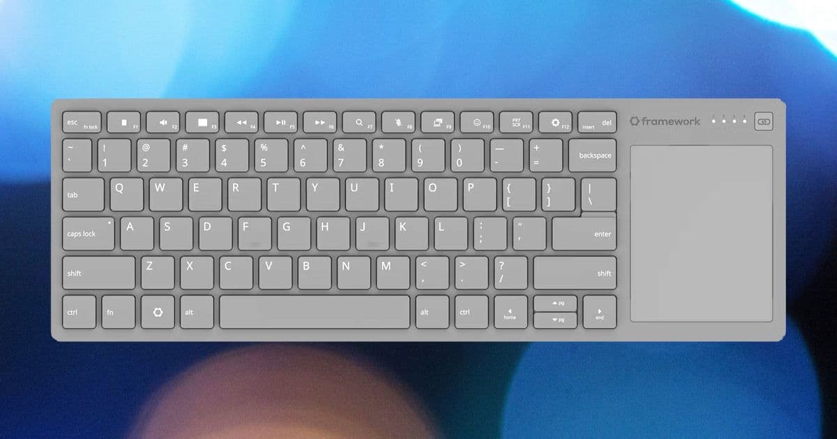 Framework's New Wireless Touchpad Keyboard Aims to Replace the Logitech K400