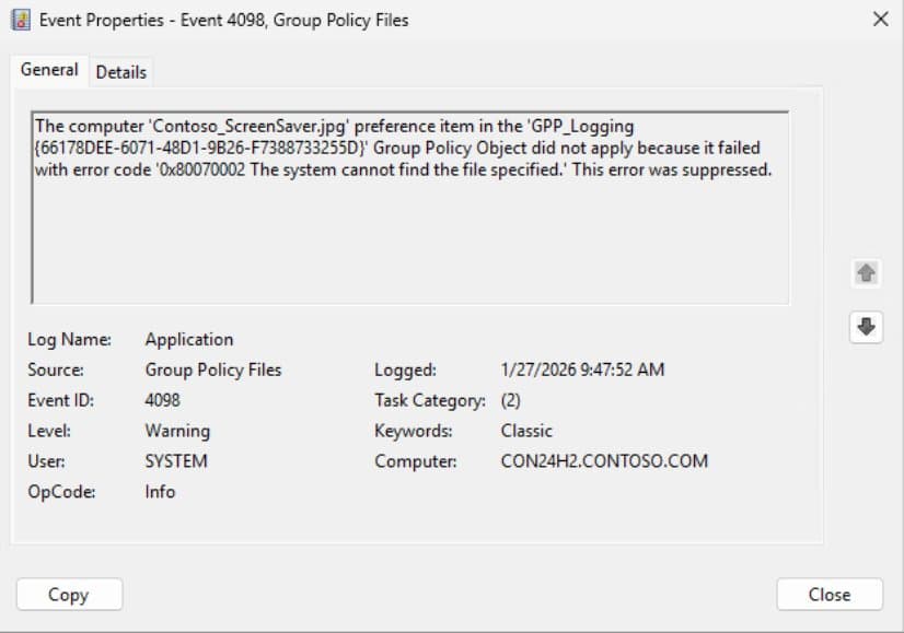 Microsoft Finally Fixes Group Policy Preferences Diagnostics with Event ID 4117