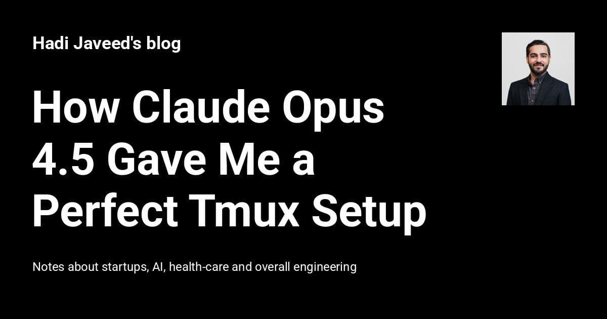 From Zellij to Tmux: Claude Opus 4.5 Crafts a Minimalist Terminal Workflow
