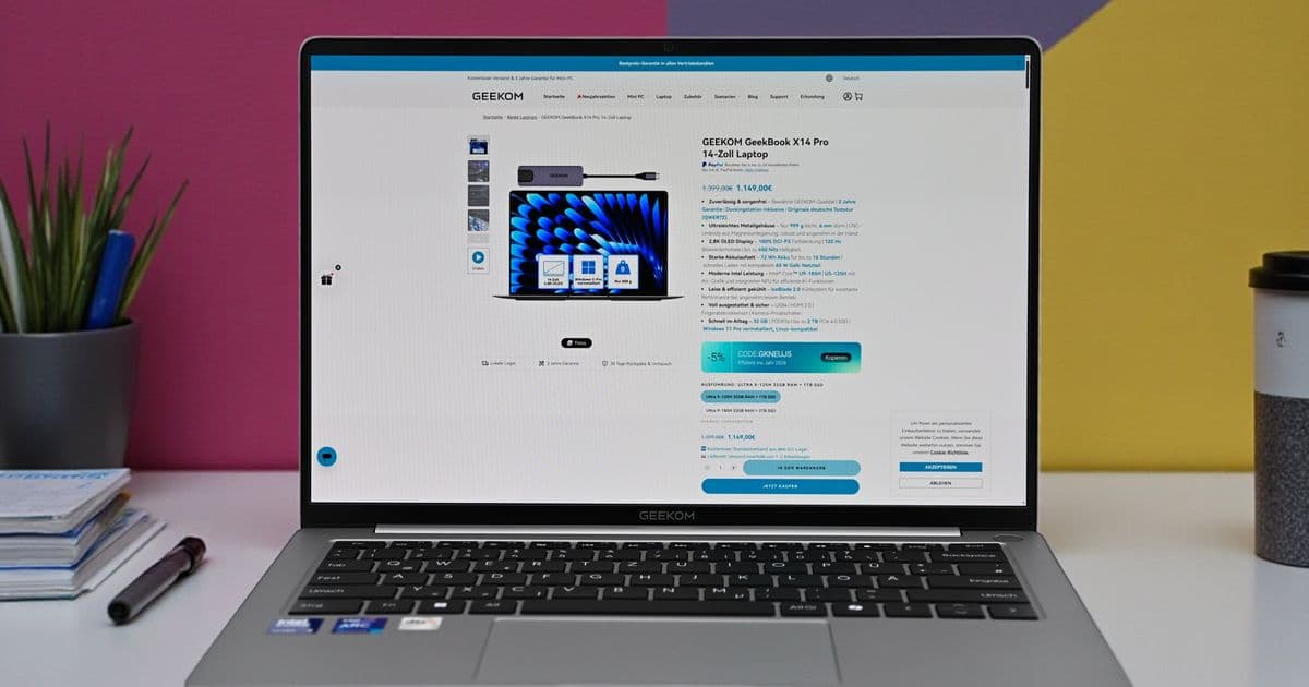 GeekBook X14 Pro Review: Geekom's Ultra-Light OLED Laptop Makes a Strong First Impression