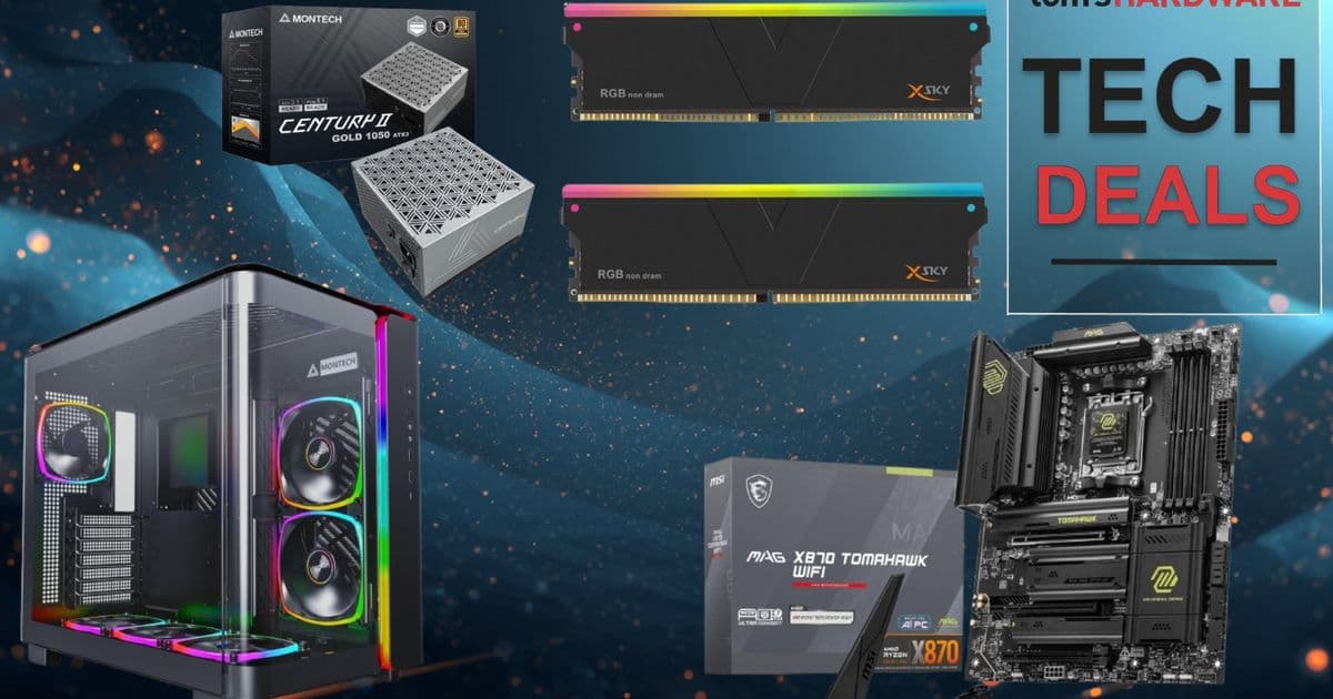 AM5 Build Bundle: X870 Motherboard, 32GB RAM, 1050W PSU, and King 95 Pro Case for $774