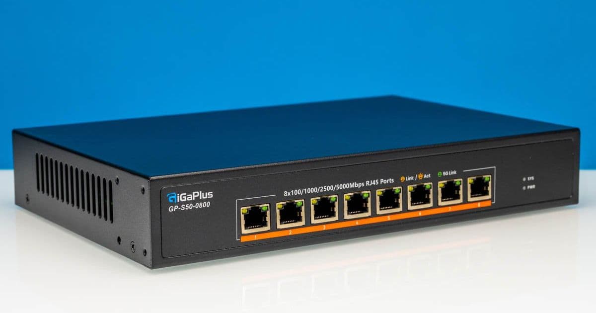 GigaPlus GP-S50-0800 Review: An 8-Port 5GbE Switch That Gets the Job Done