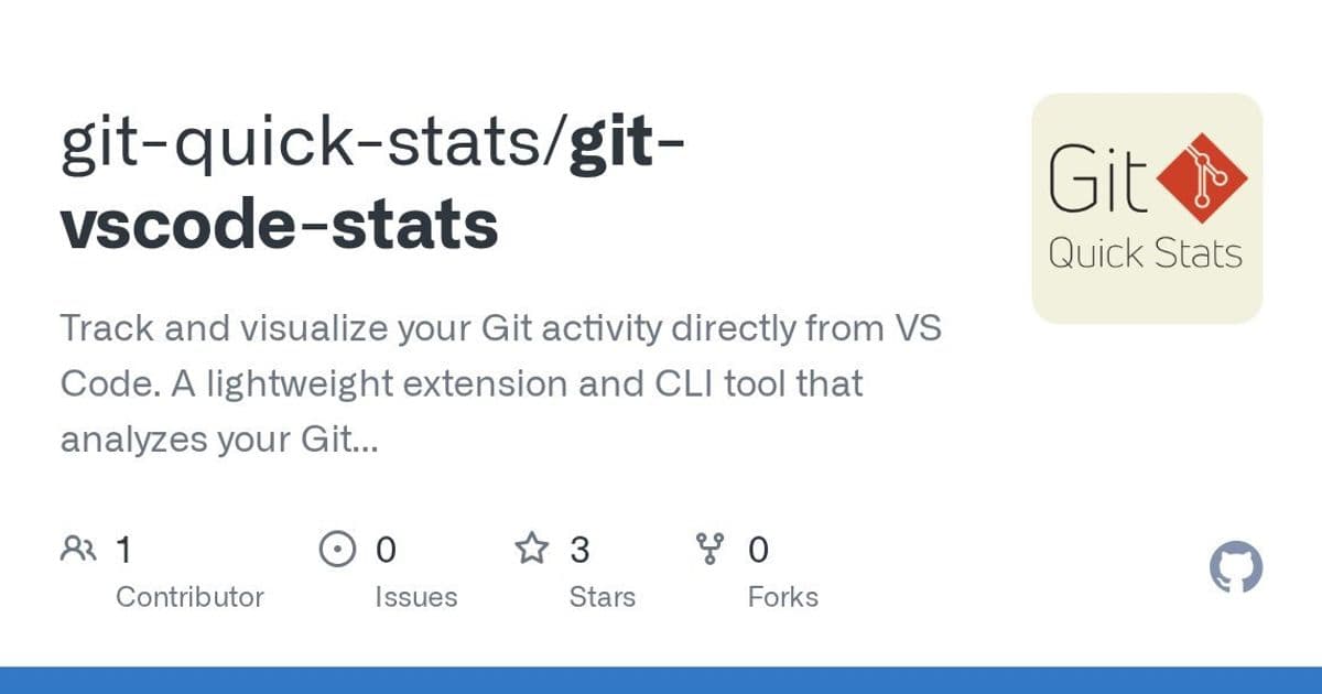 Git VSCode Stats Extension: Visualize Your Coding Patterns Inside VS Code