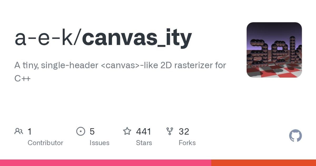 canvas_ity: A Tiny C++ Library That Brings HTML5 Canvas to Native Code