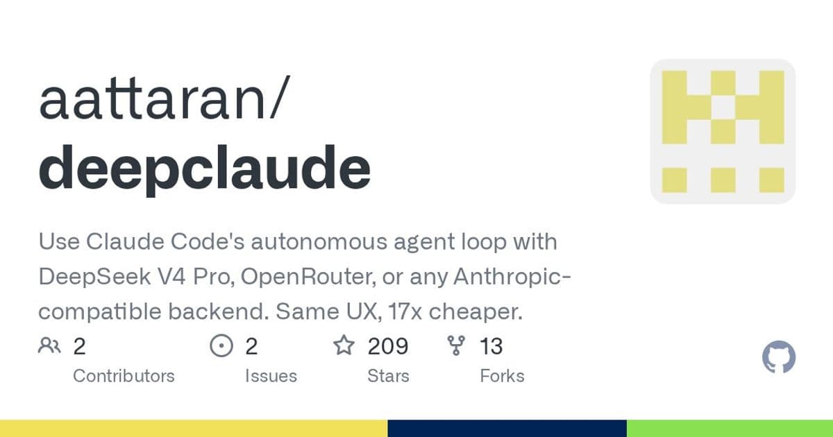 DeepClaude Cuts Claude Code Costs by 95% Using DeepSeek V4 Pro Backend