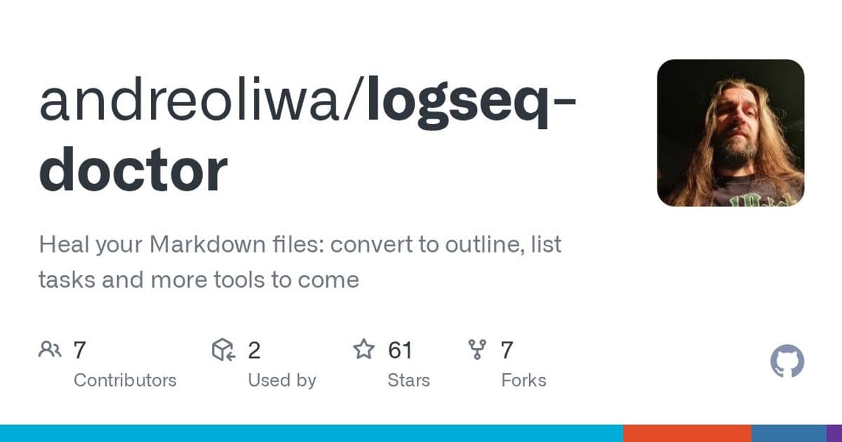 Logseq Doctor: A CLI Tool for Organizing and Converting Markdown Files for Logseq
