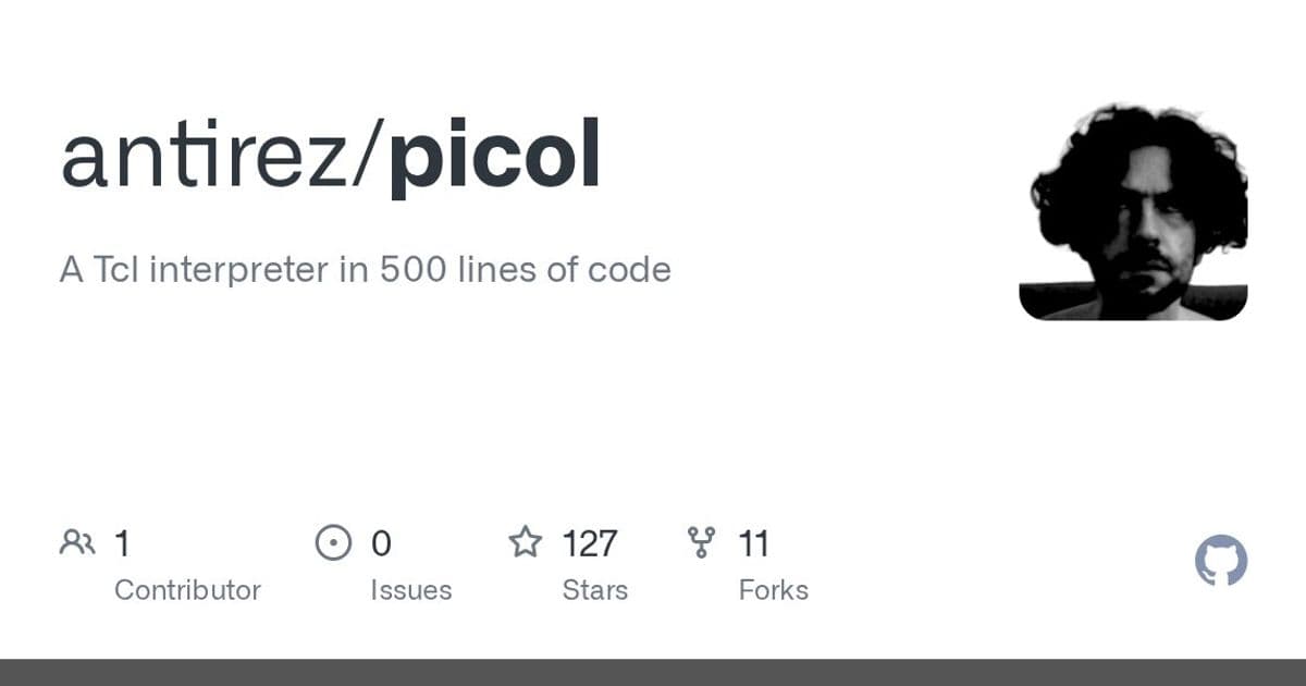 Picol: A 500-Line Tcl Interpreter That Teaches the Essence of Language Implementation