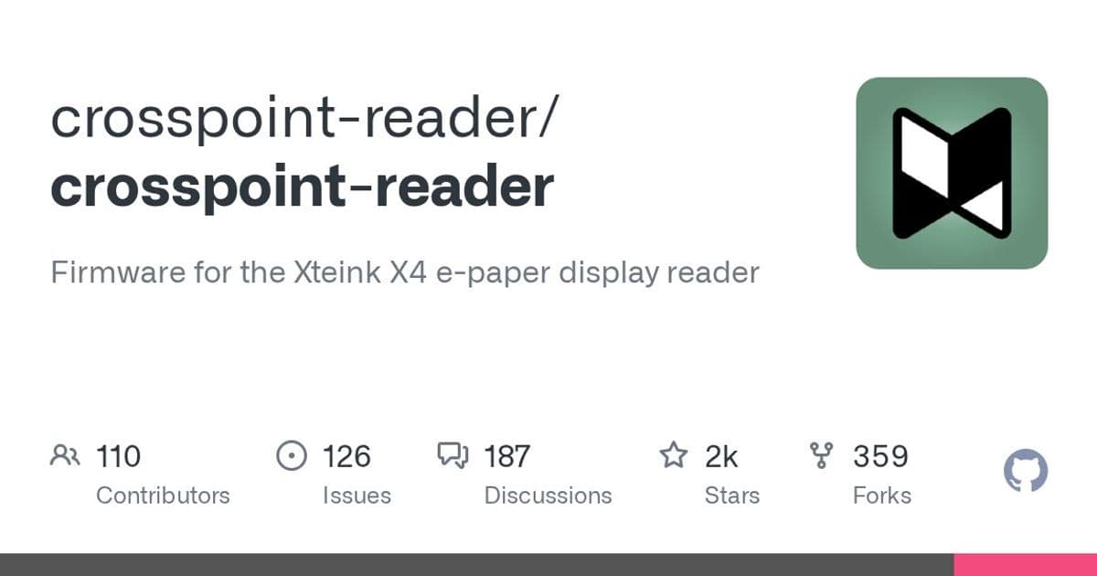 CrossPoint Reader: Open-Source Liberation for E-Paper Reading Devices