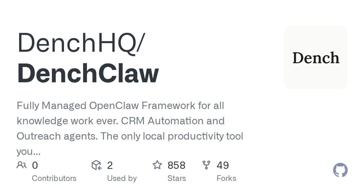 DenchClaw: Open Source AI CRM That Runs Entirely on Your Mac