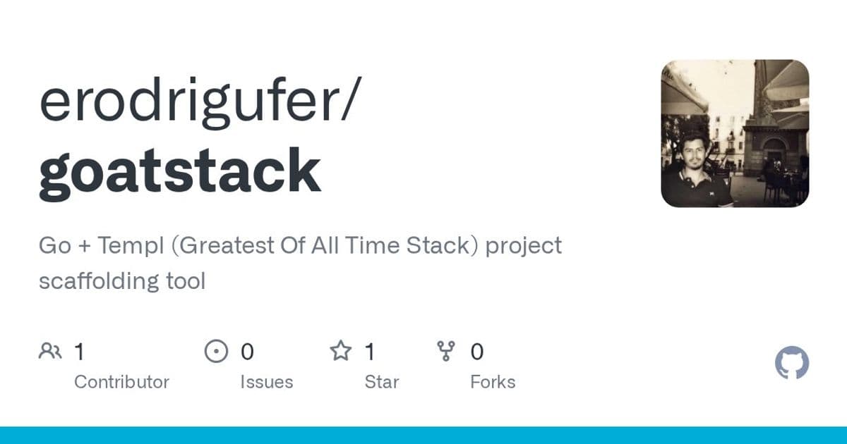 Goatstack: Scaffolding Full-Stack Go Applications with Templ and HTMX