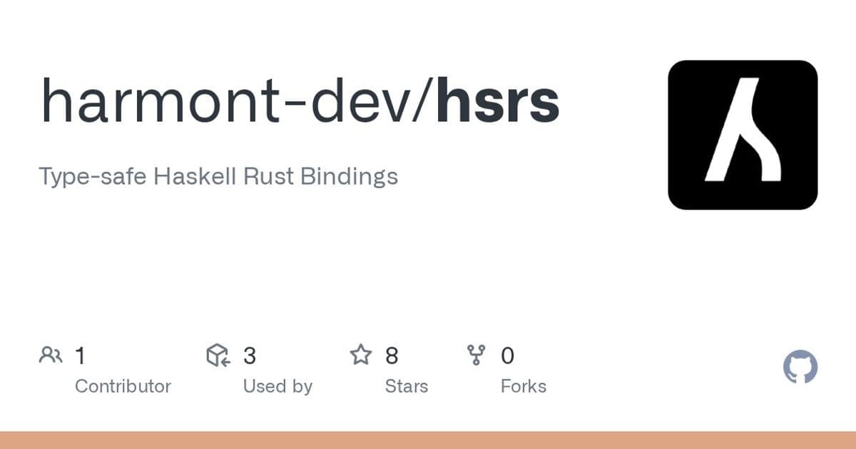 hsrs: Type-Safe Rust-Haskell Bridge with Automated FFI Generation