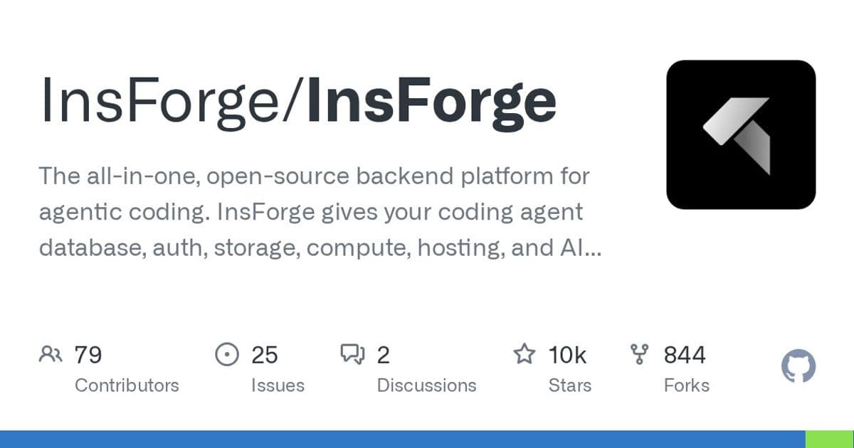 InsForge Emerges as Open-Source Backend Platform for AI Coding Agents