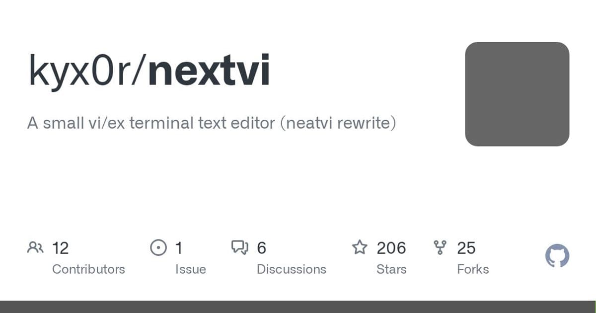Nextvi: A Modern Take on the Classic Vi Editor