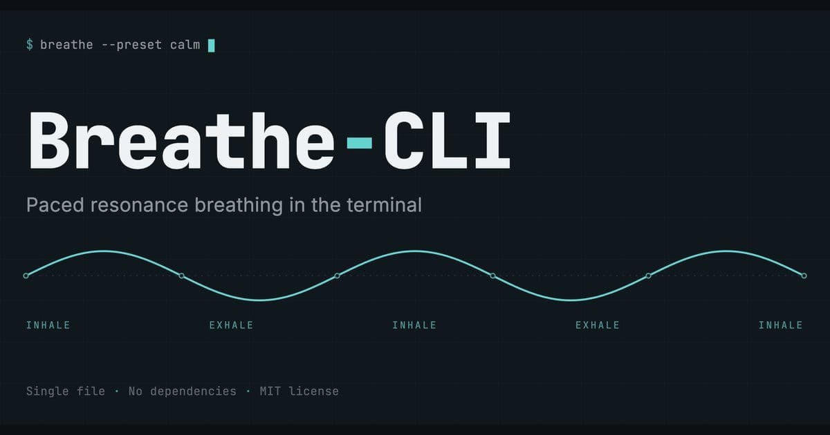 Breathe‑CLI Brings Clinically‑Inspired Resonance Breathing to the Terminal