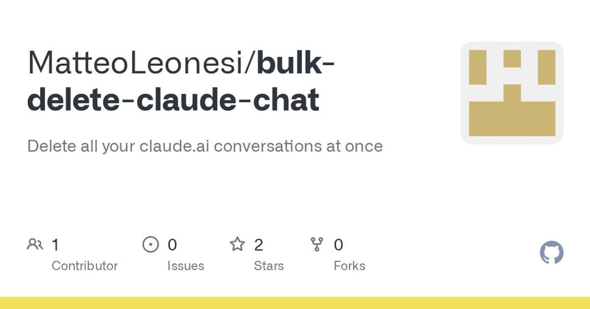 A One-Off Script to Bulk-Delete Your Claude.ai Conversation History