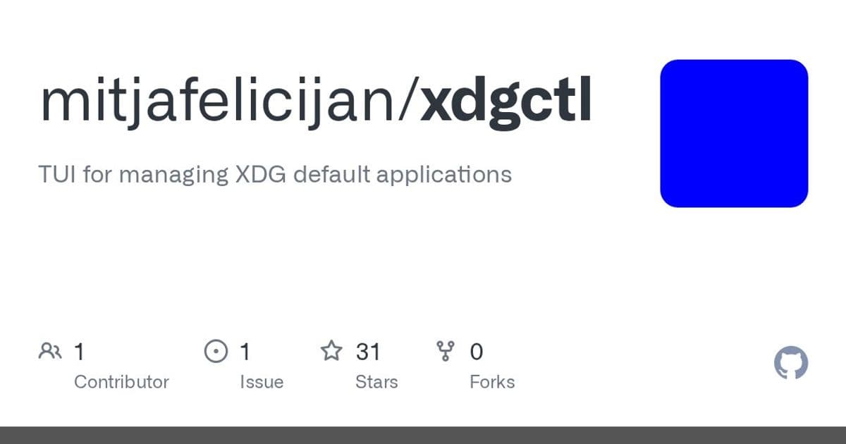 xdgctl: A Terminal Interface for Linux's XDG Default Application Management
