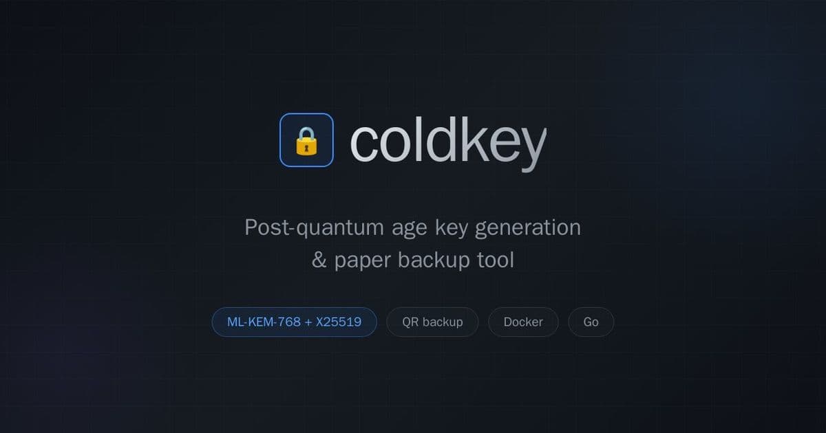 coldkey: A Paper-Based Lifeline for Post-Quantum Encryption Keys