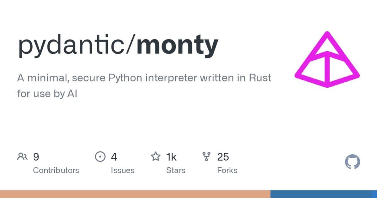 Monty: Rust-Powered Python Interpreter for Secure AI Code Execution