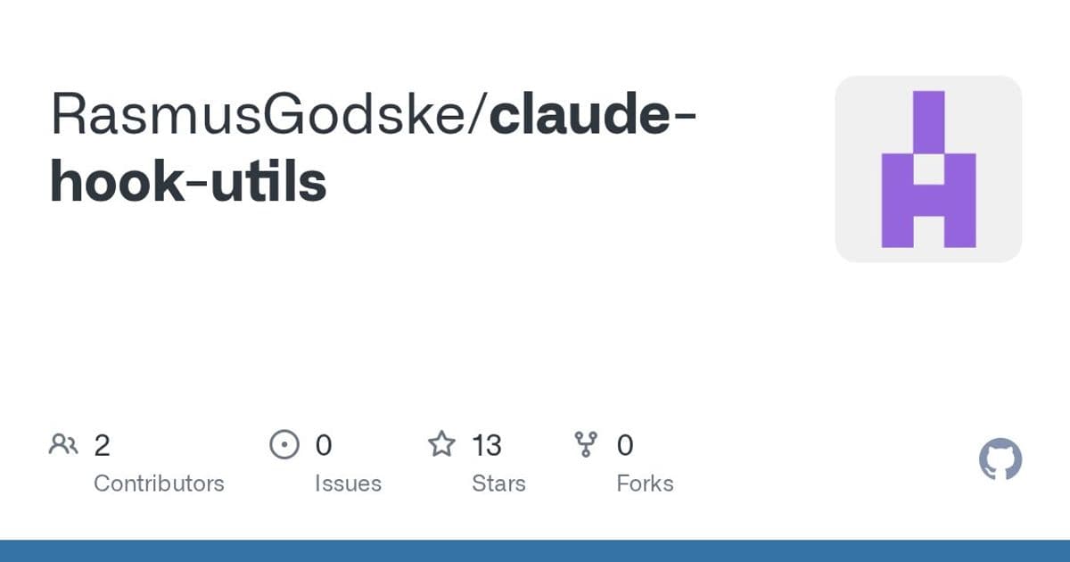 claude-hook-utils: Building Custom Automation for AI Coding Assistants