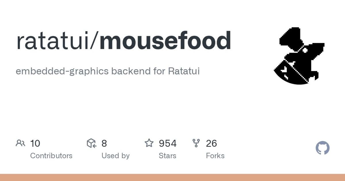 Mousefood Brings Terminal UI to Embedded Displays with Ratatui Backend