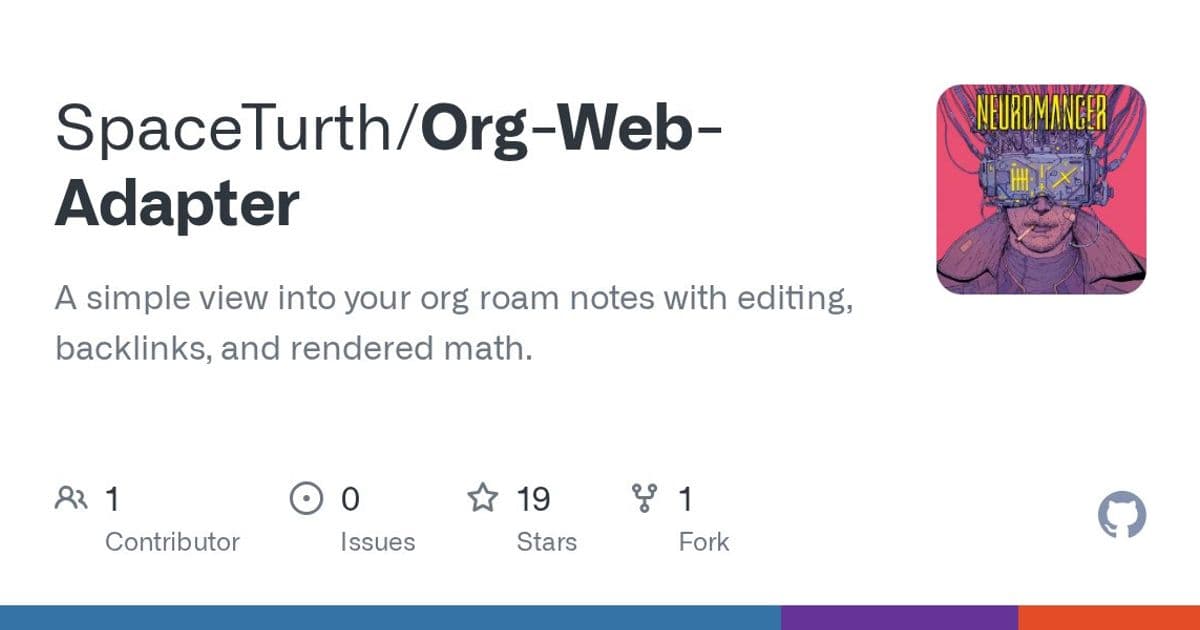 Org Web Adapter: A Lightweight Local Web App for Org Mode Notes