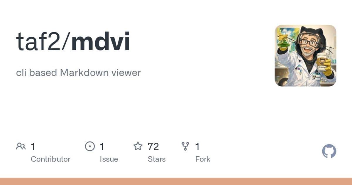mdvi: A Vim-Inspired Terminal Markdown Viewer Built in Rust